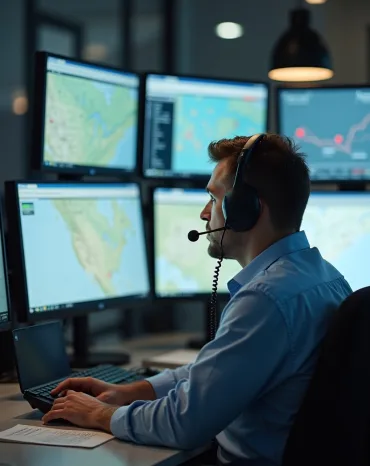 Dispatcher managing operations for auto transport in Tallahassee.
